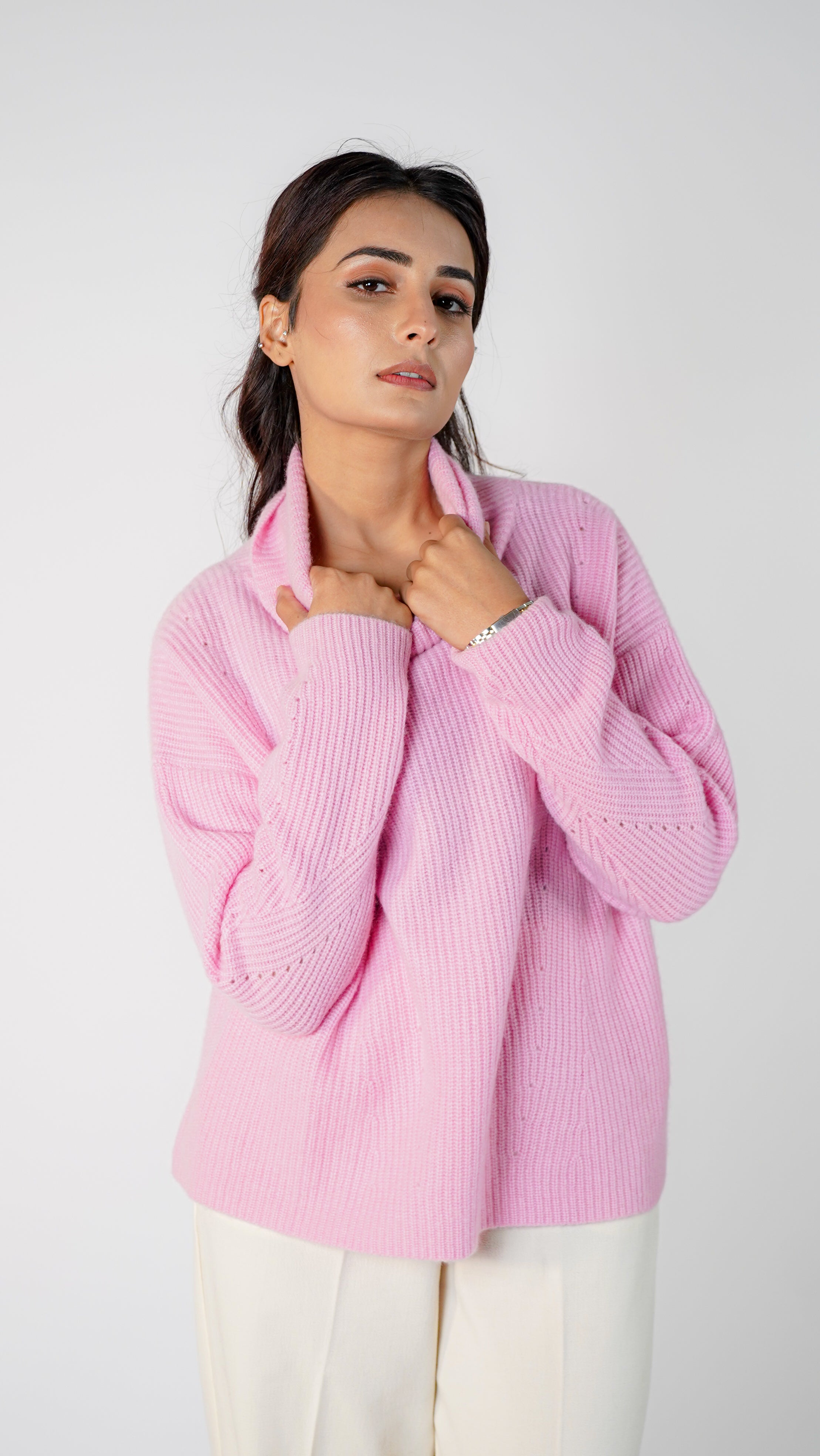 Camille Soft Ribbed Cashmere Pullover