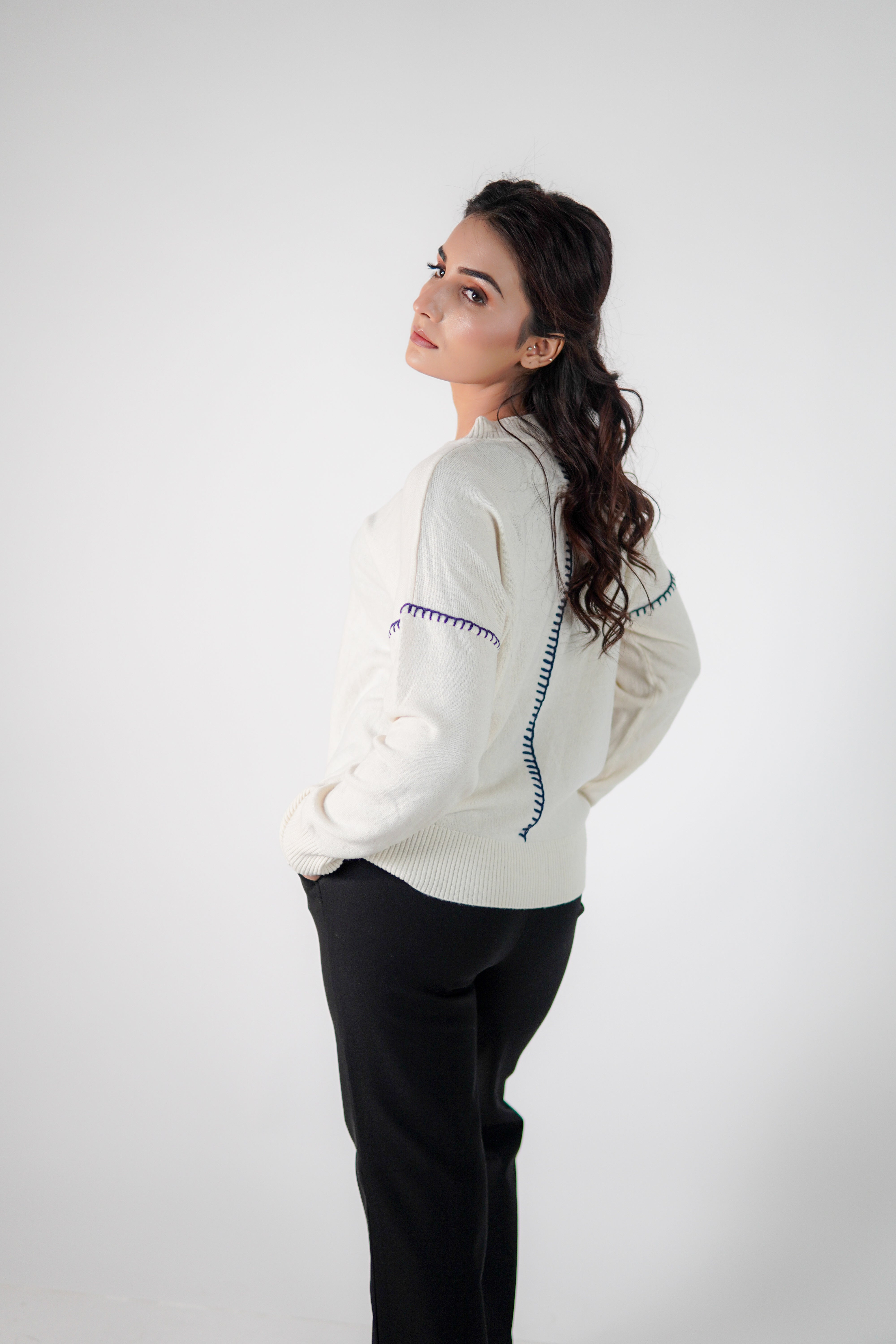 Anouk Art-Stitch Cashmere Sweater