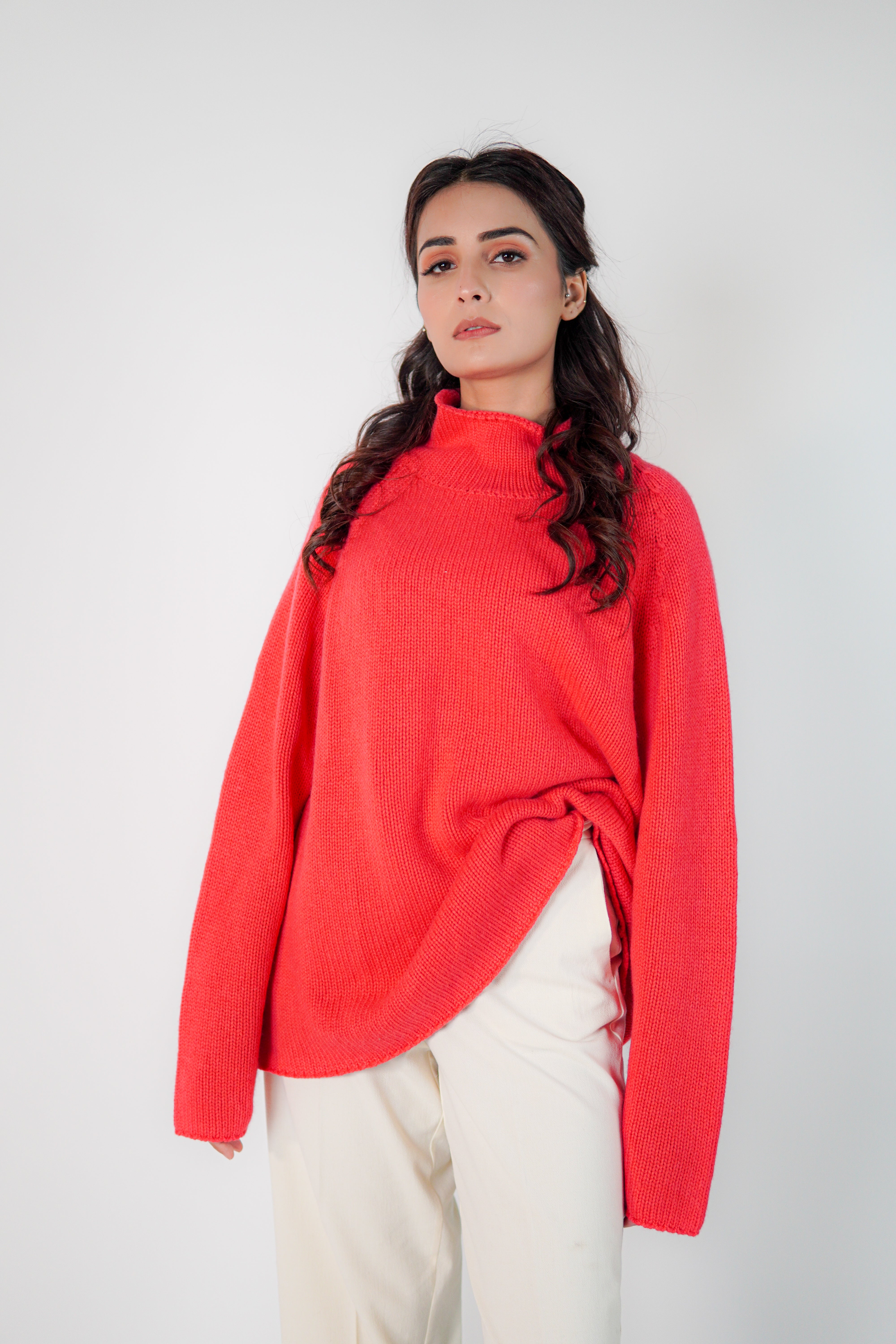 Amélie Oversized Roll-Neck Cashmere Sweater