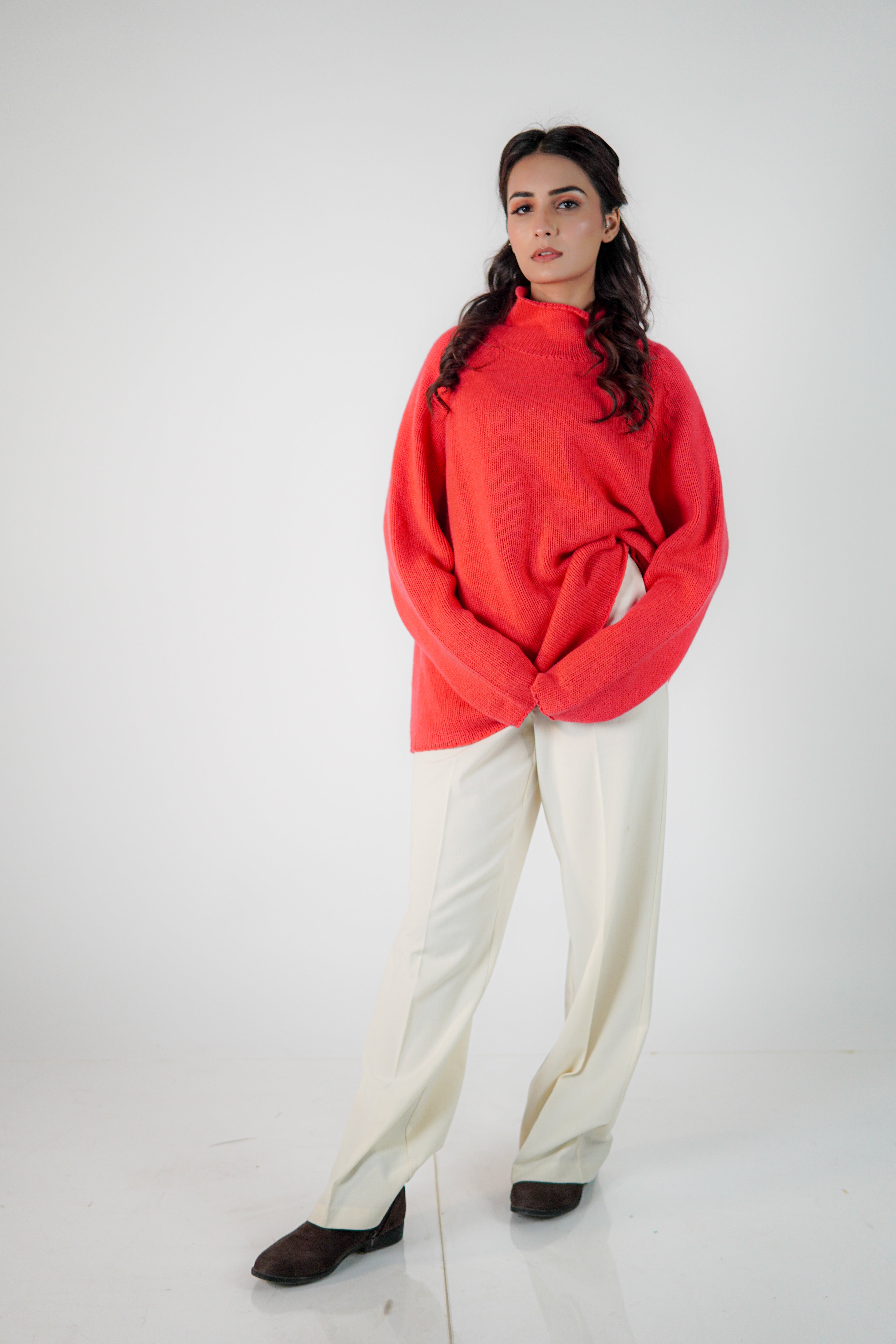 Amélie Oversized Roll-Neck Cashmere Sweater