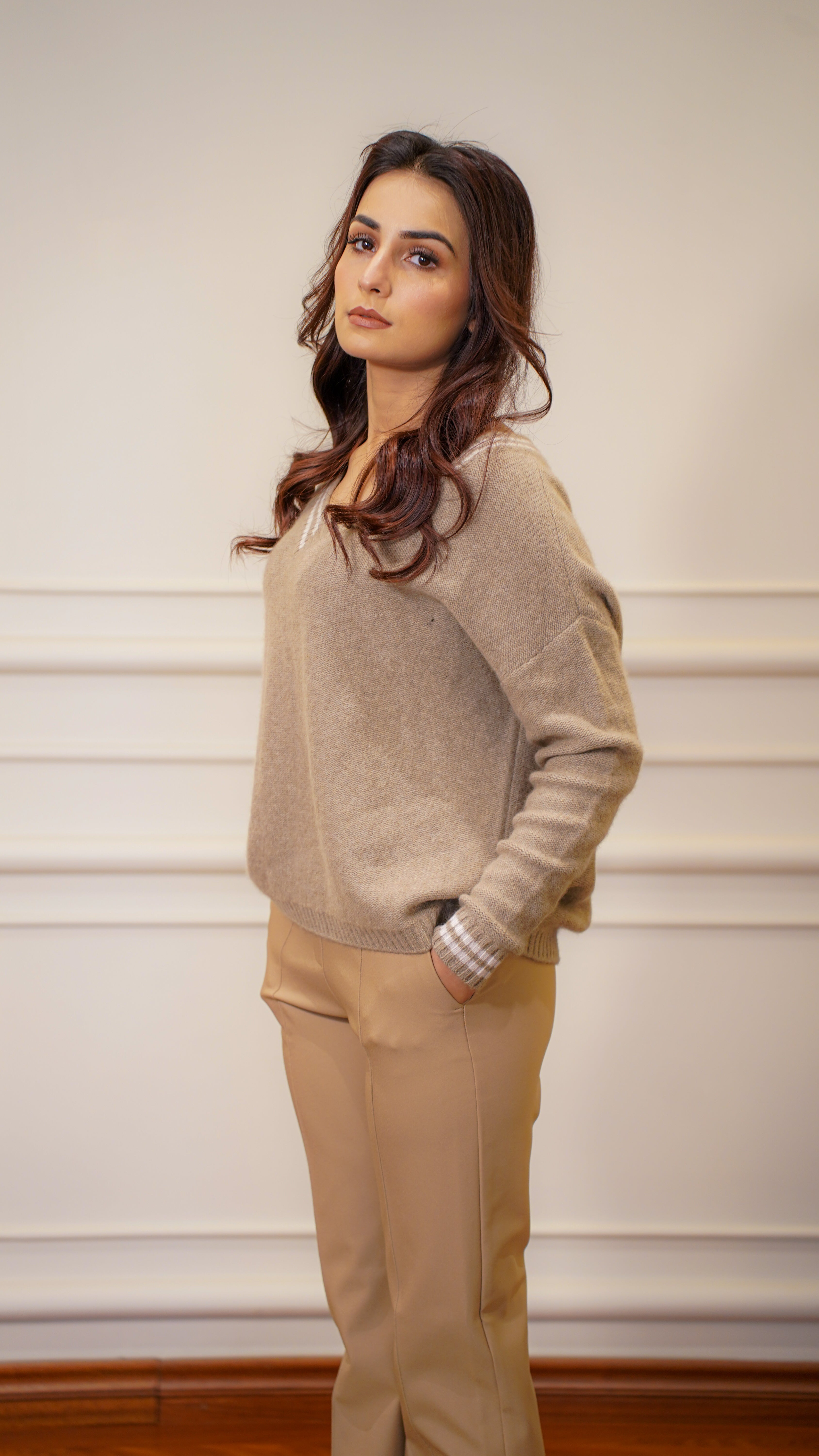 Clara V-Neck Heritage Sweater