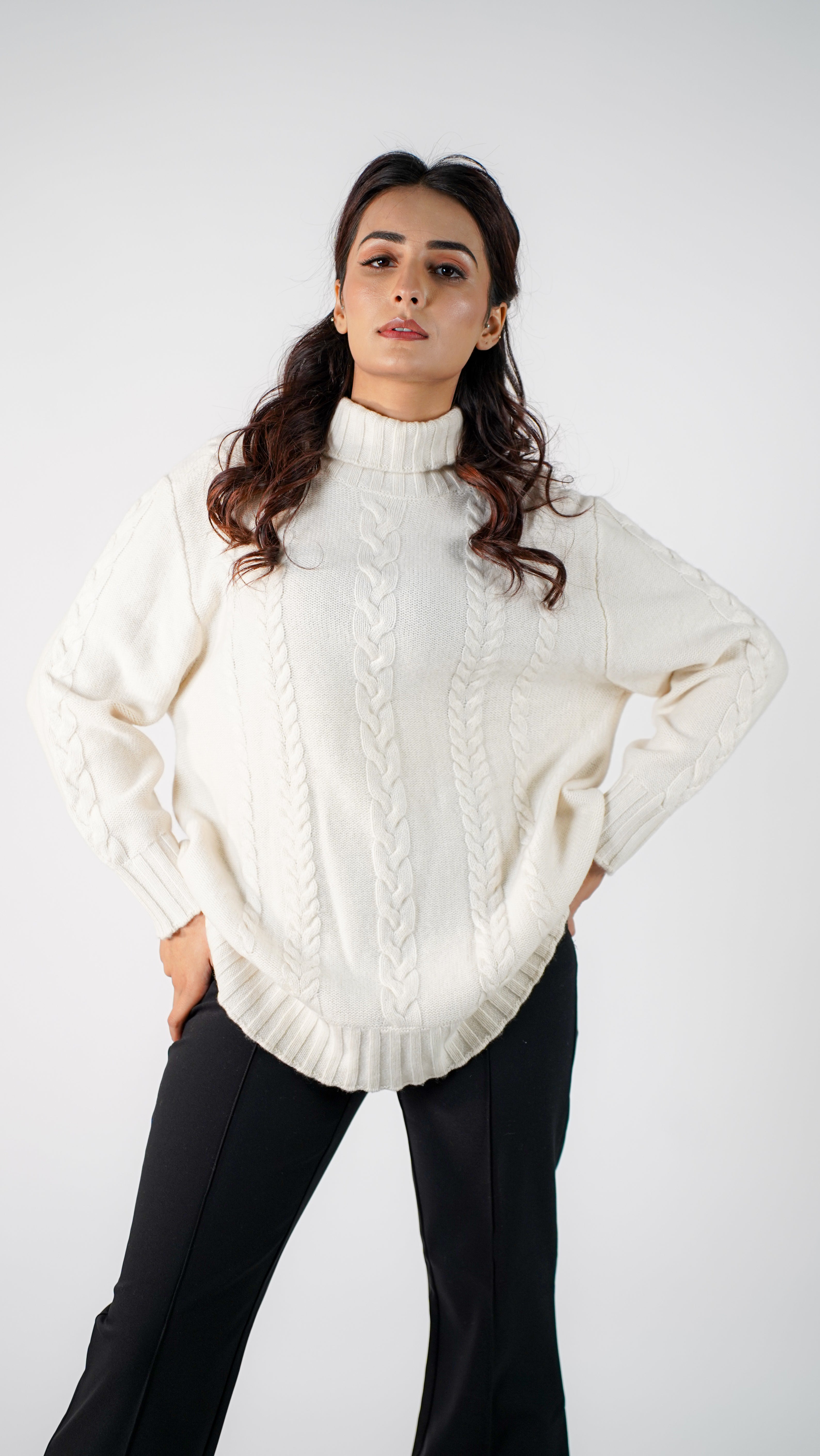 Colette Cable-Knit Cashmere Turtleneck