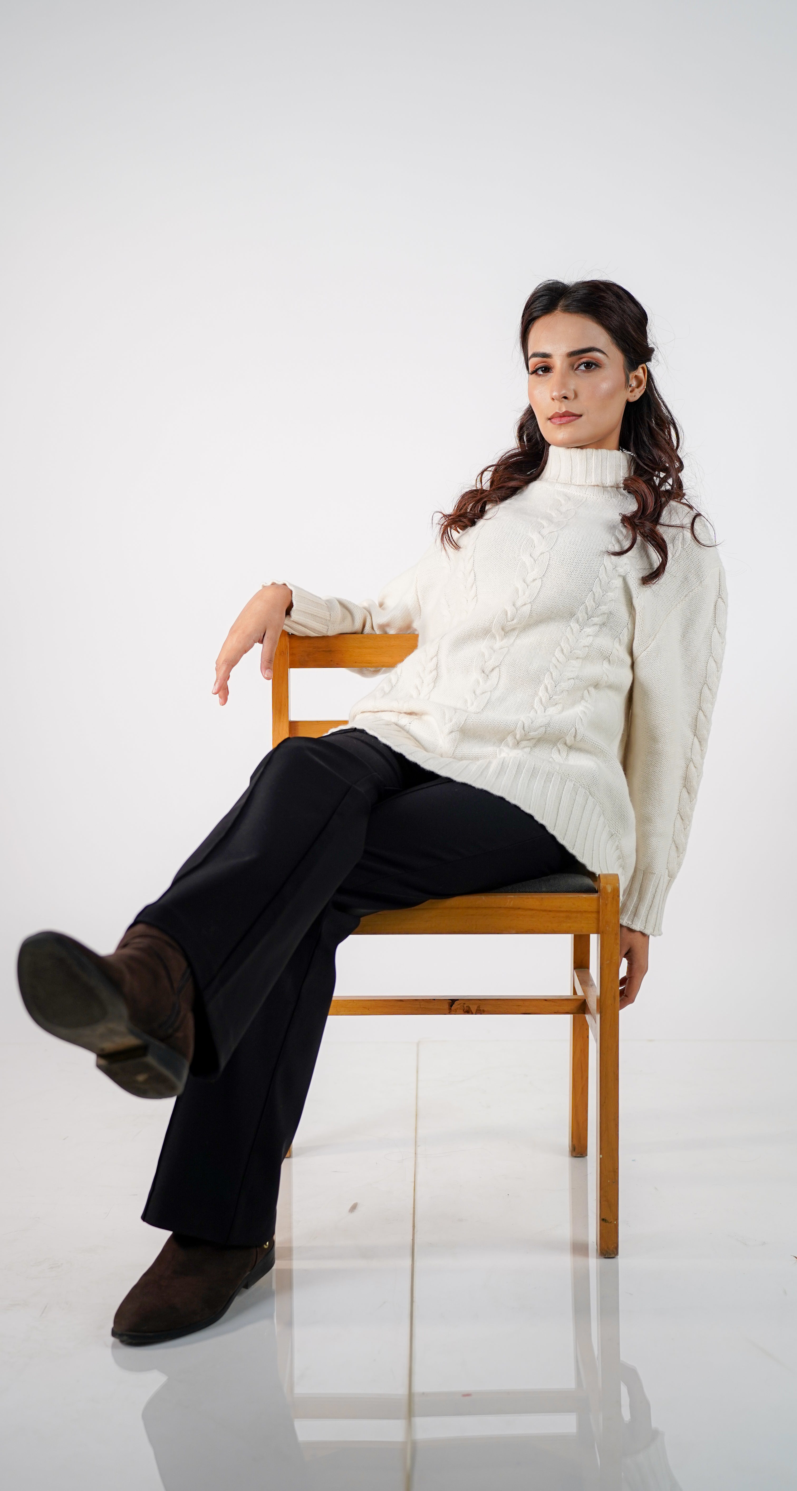 Colette Cable-Knit Cashmere Turtleneck