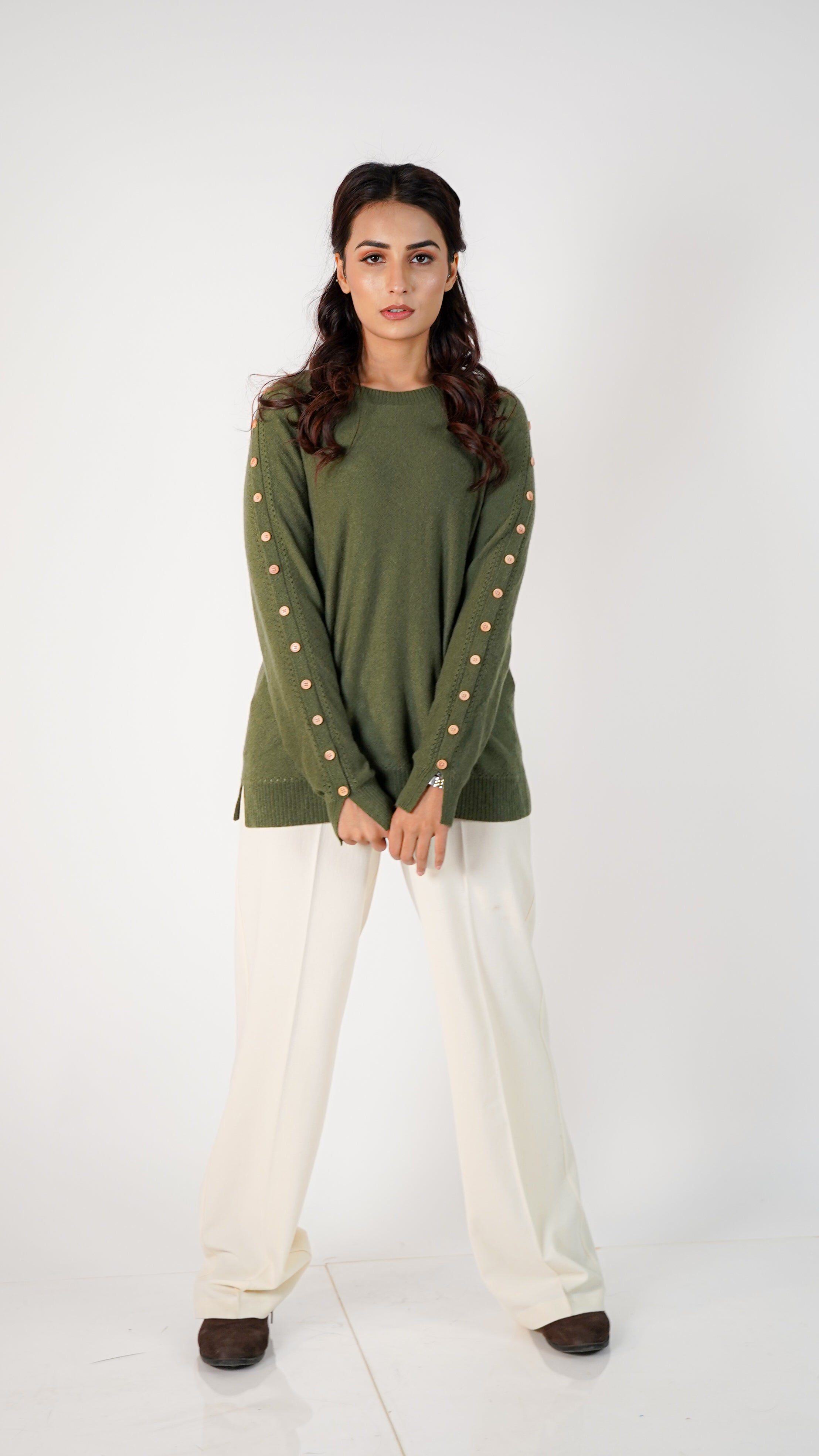 Solène Button-Detailed Cashmere Sweater