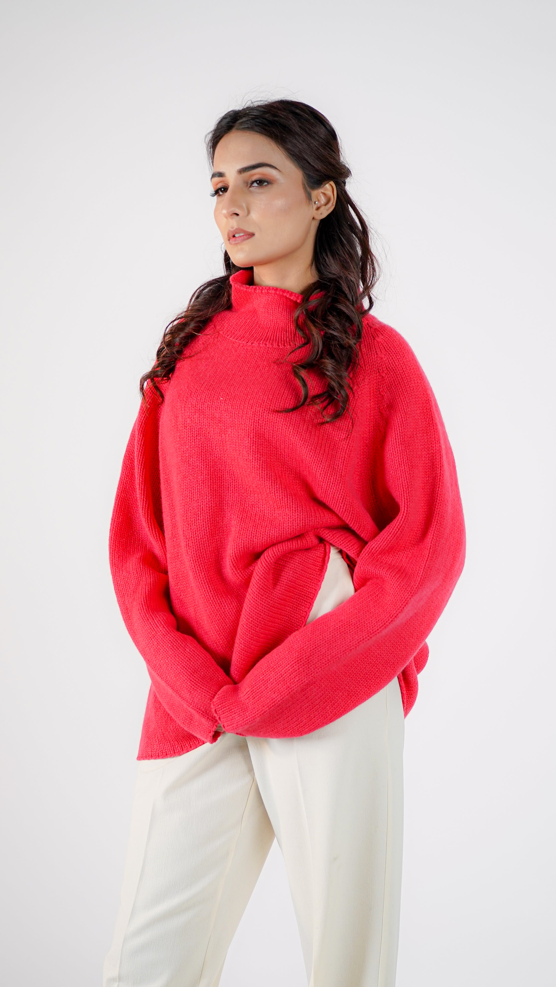 Amélie Oversized Roll-Neck Cashmere Sweater