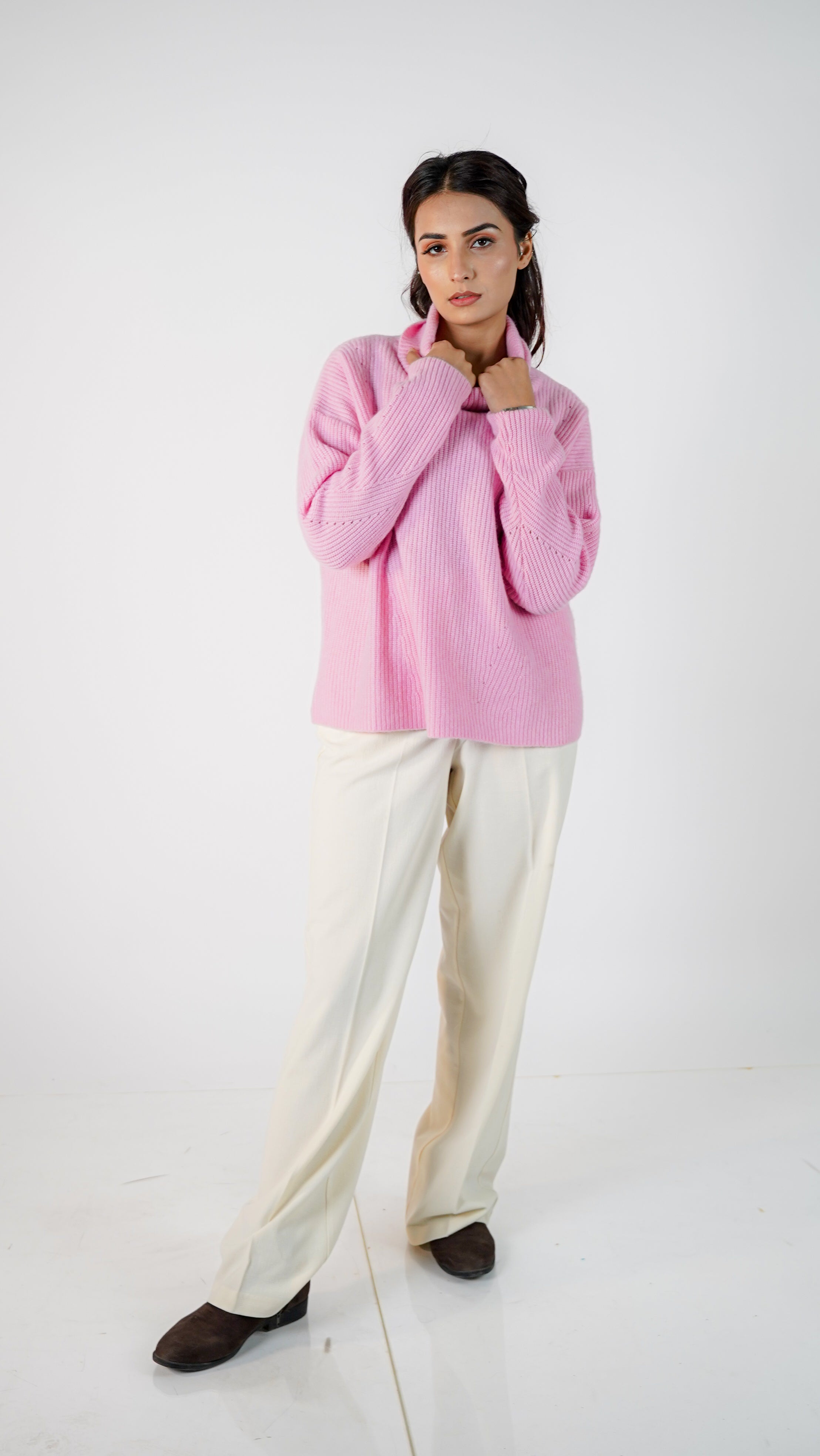 Camille Soft Ribbed Cashmere Pullover