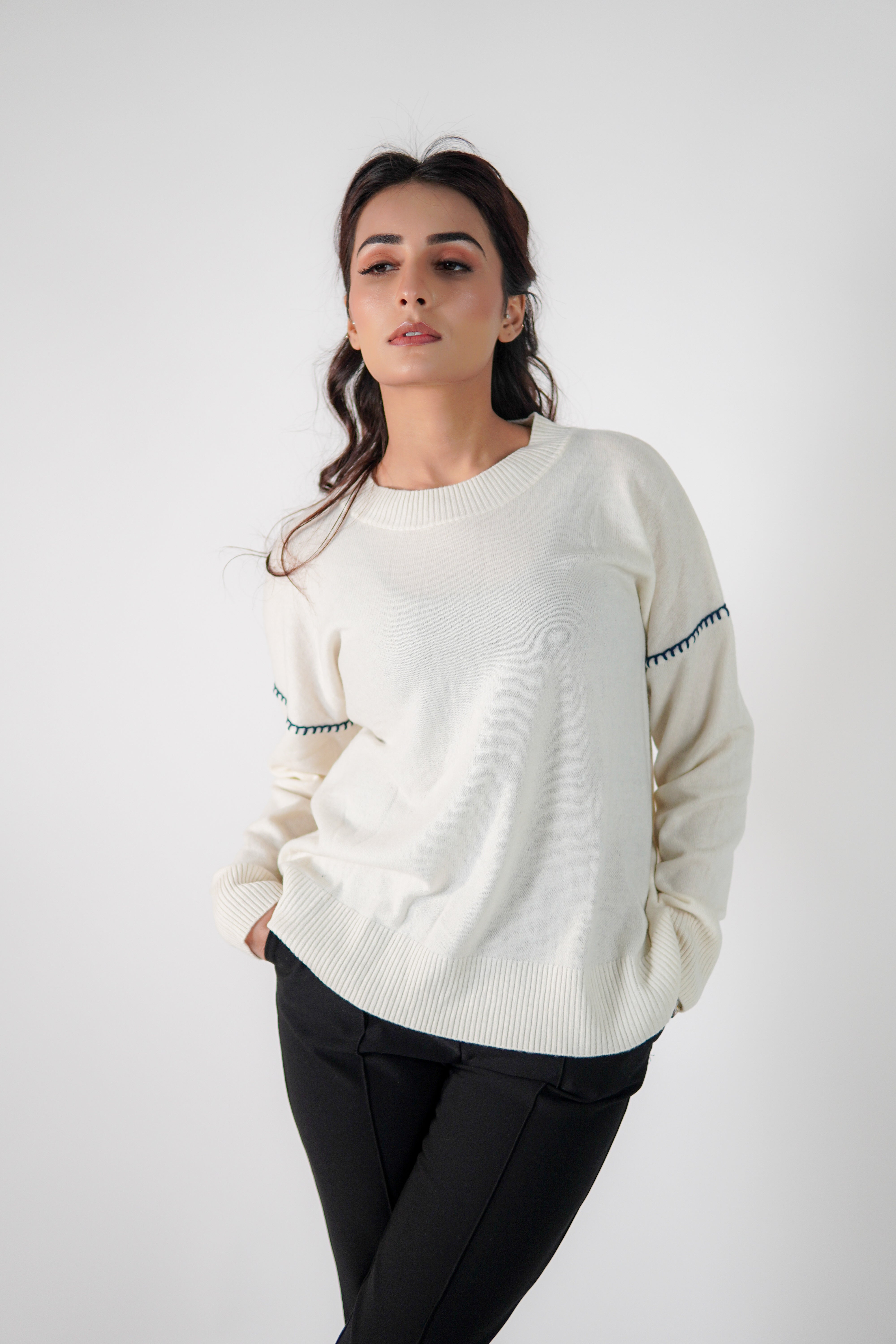 Anouk Art-Stitch Cashmere Sweater