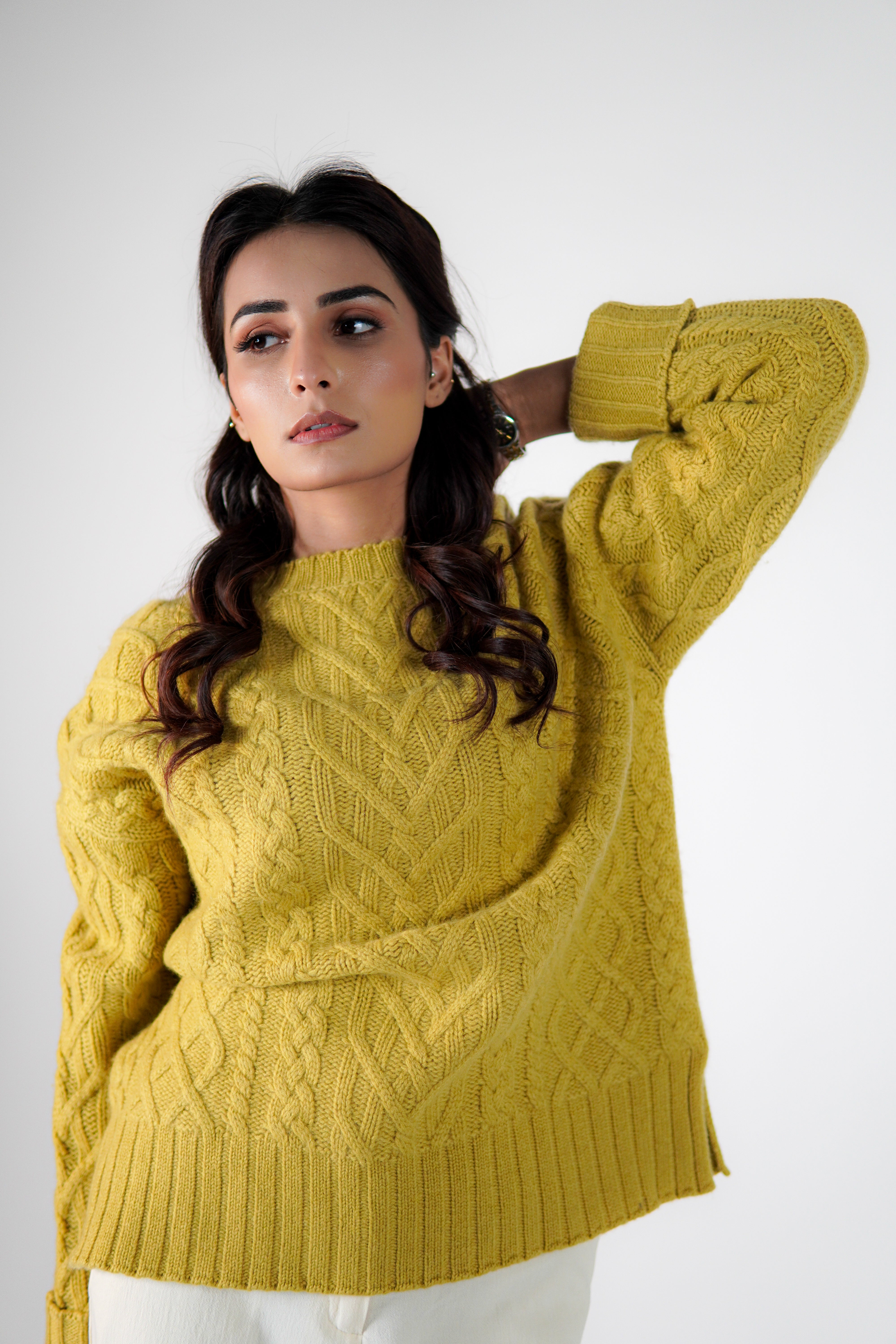 Colette Cable-Knit Cashmere Sweater